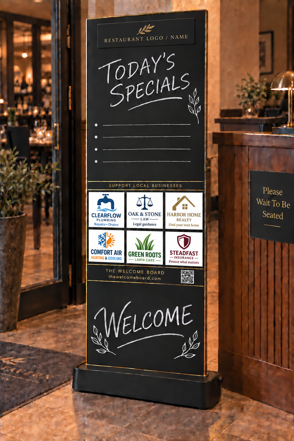 Advertise With Us website board mockup advertiser